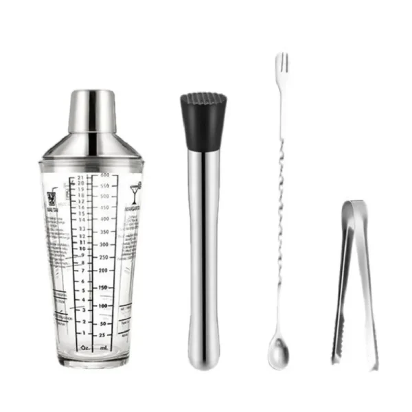 Glass cocktail shaker