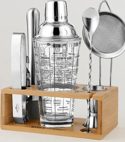 Glass cocktail shaker
