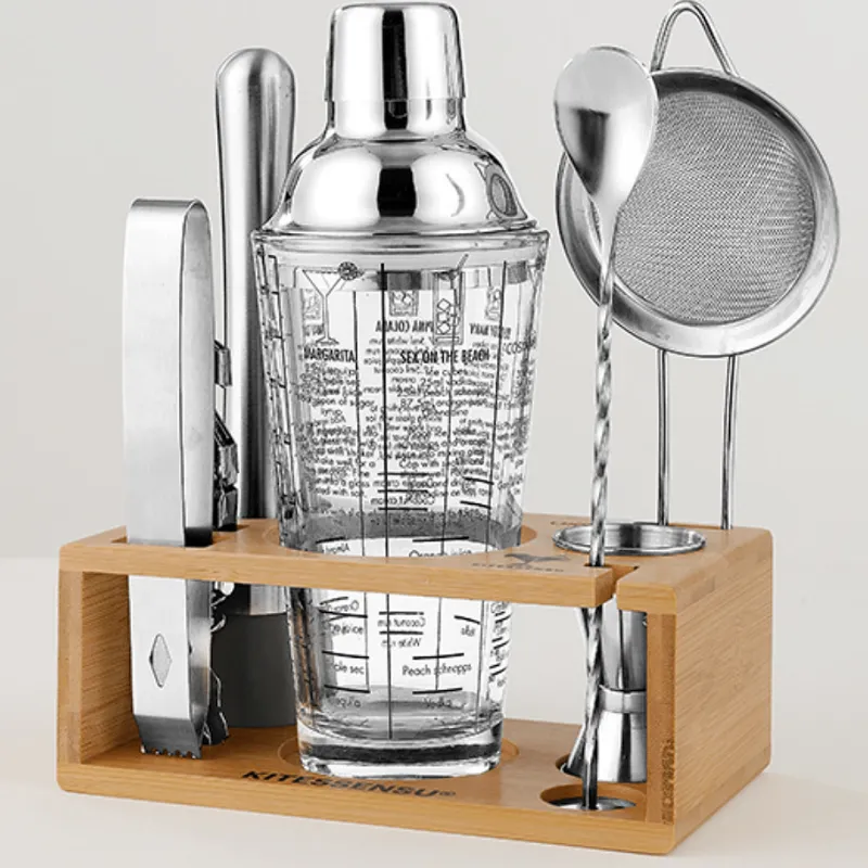 Glass cocktail shaker